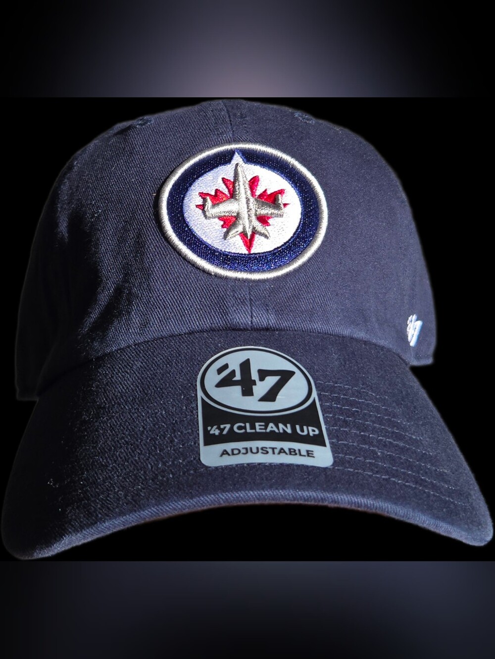 NWOT '47 Brand Winnipeg Jets Clean Up Adjustable Hat Navy Blue OSFA